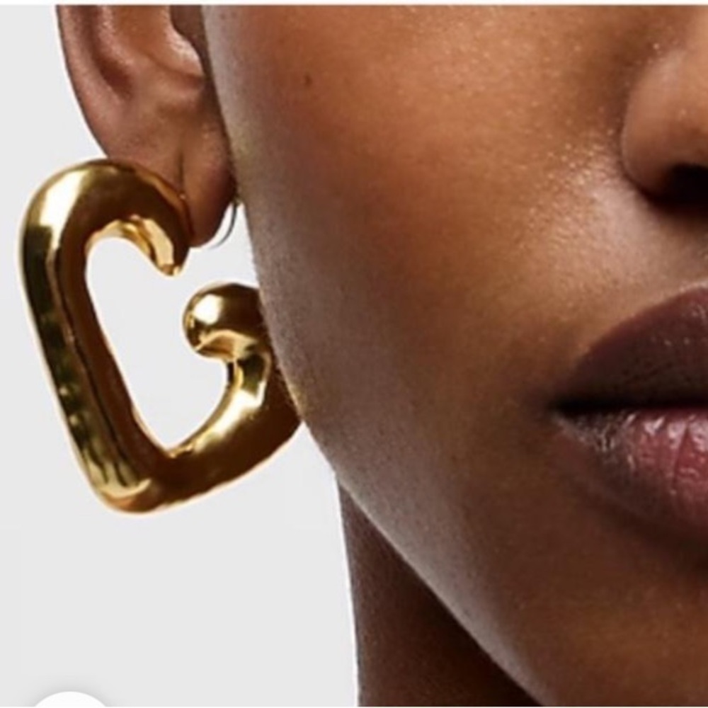 J.CREW Heart hoop earrings - Picture 12 of 12